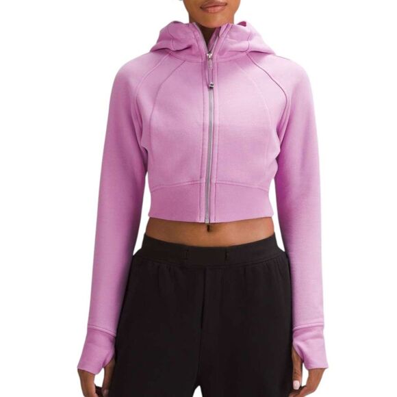 lululemon athletica Tops - Lululemon Scuba Full-Zip Cropped Hoodie *Dahlia Mauve